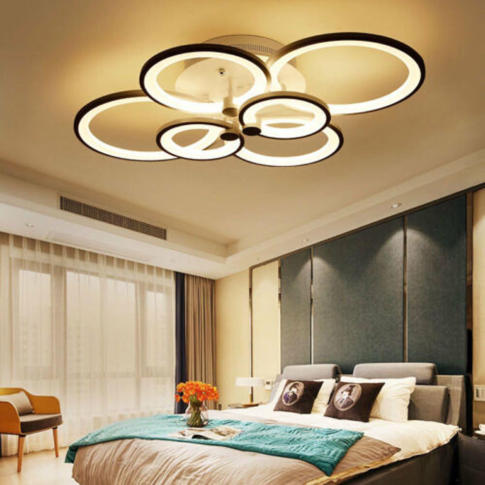 31'' LED 6-Light LED Mini Style Flush Mount Lights Modern Contemporary Metal Acrylic Linear Dimmable Ceiling Lights-dazuma