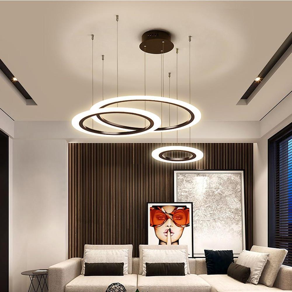 Artistic Circles LED Modern Chandeliers Hanging Ceiling Lights Pendant ...