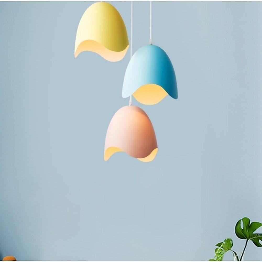 3 - light Half Eggshell Shaped LED Modern Pendant Lighting Island Lights