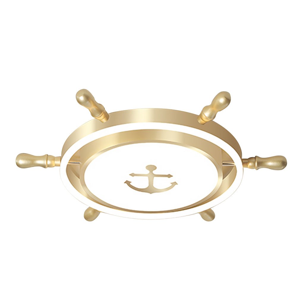 Mediterranean Style Cartoon Rudder Design LED High Transmittance Ceiling Lamp - Dazuma