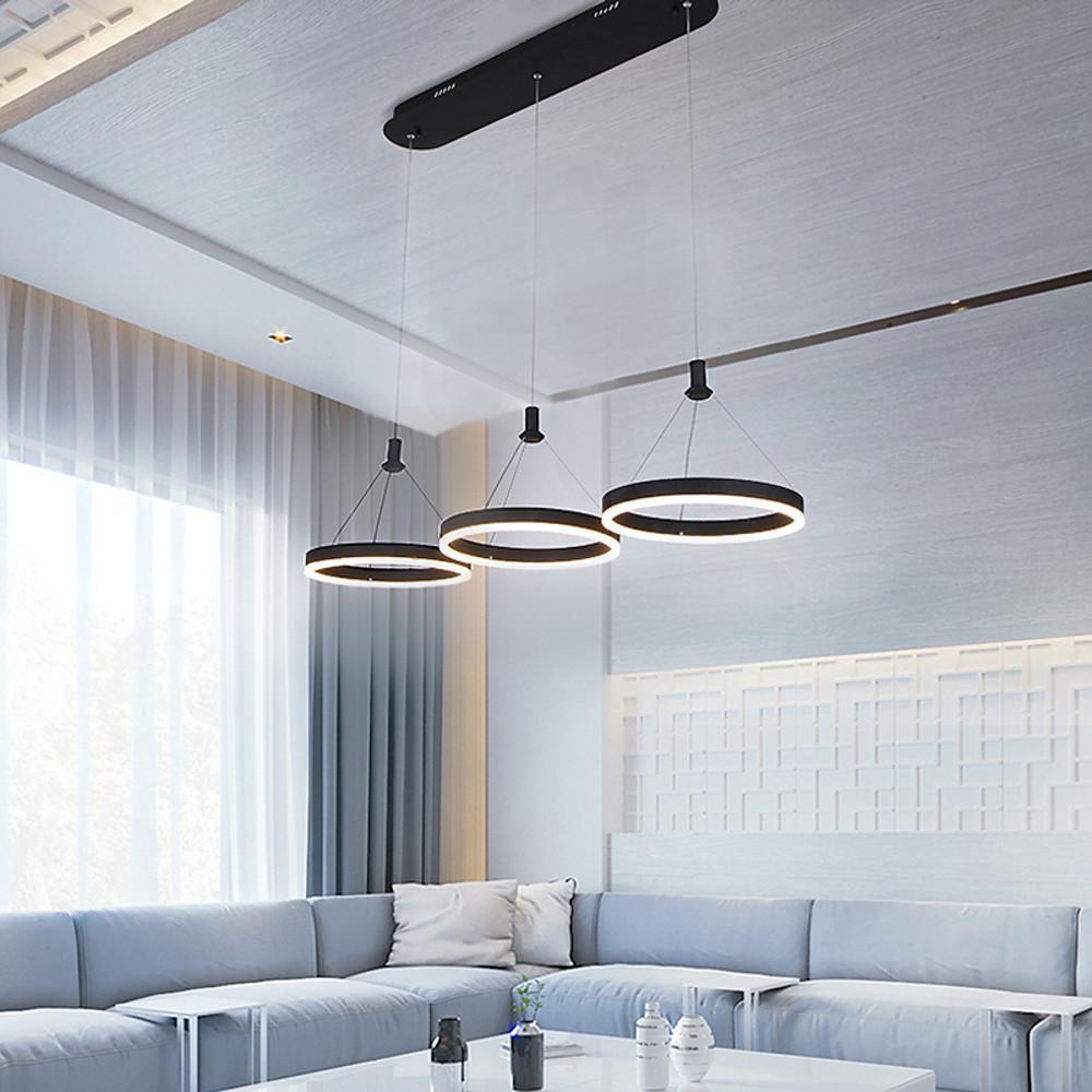 3 - ring Dimmable LED Modern Chandeliers Pendant Light Hanging Lamp