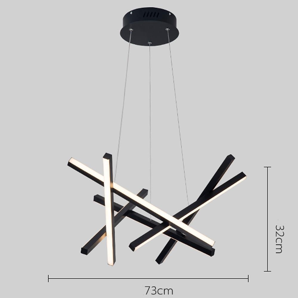 29'' LED 8-Light 6-Light Sputnik Design Chandelier Nordic Style LED Metal Acrylic Aluminum Sputnik Pendant Lights-dazuma