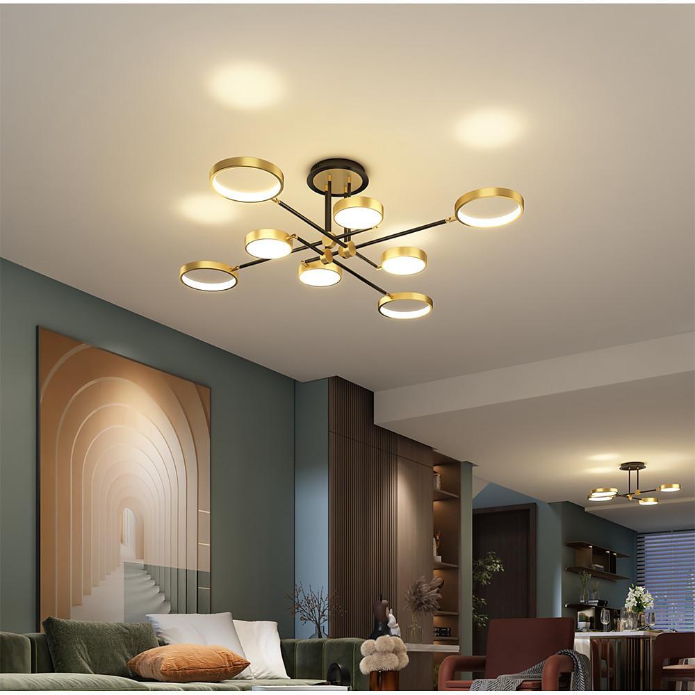 Circular 8 - light Design LED Nordic Flush Mount Ceiling Light Chandeliers