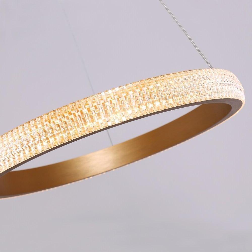 16'' LED 1-Light LED Cool New Design Chandelier LED Artistic Aluminum Acrylic Geometrical Circle Circle Design