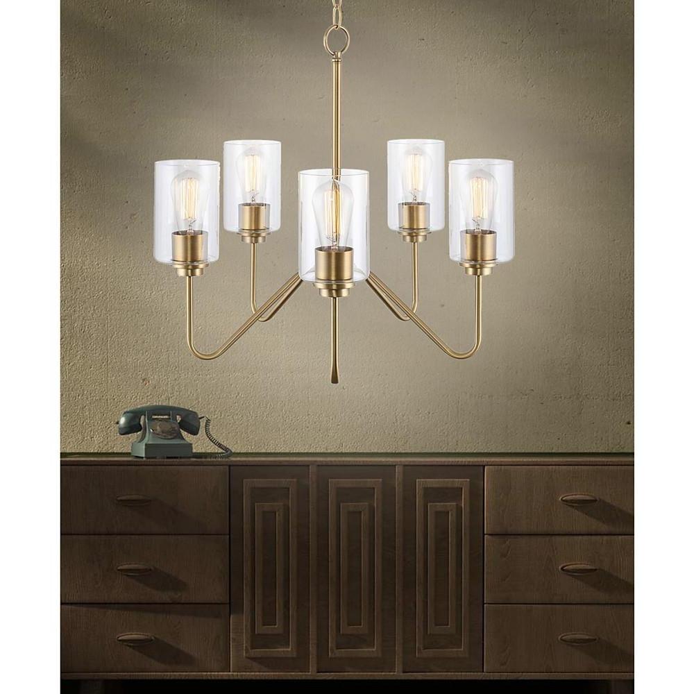 5 - light Candelabra Design Electroplated Glass Modern Chandeliers