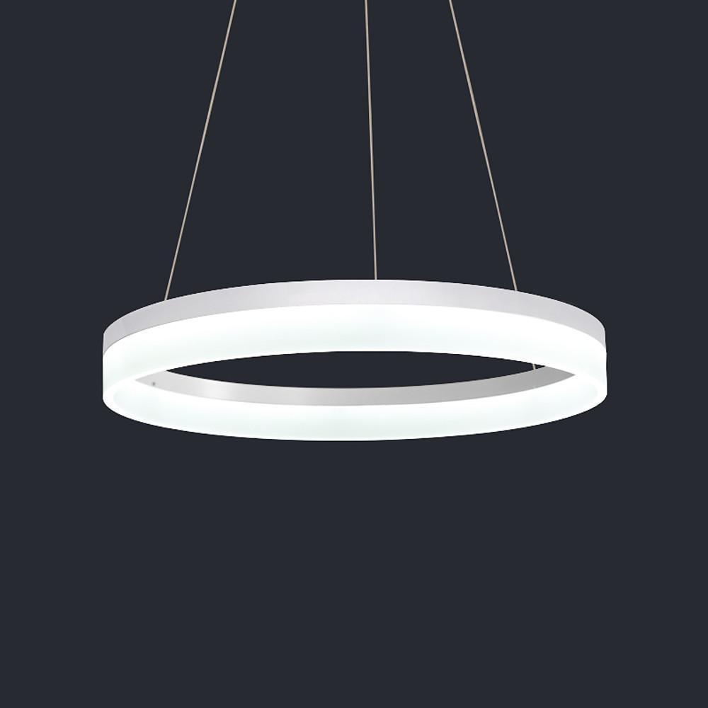 24'' LED 1-Light Circle Design Pendant Light Modern LED Metal Acrylic-dazuma