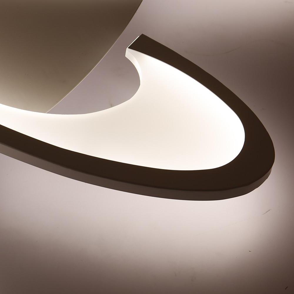 28'' LED 1-Light LED Dimmable New Design Flush Mount Lights Modern LED Aluminum Acrylic Novelty Geometrical Circle Dimmable Ceiling Lights