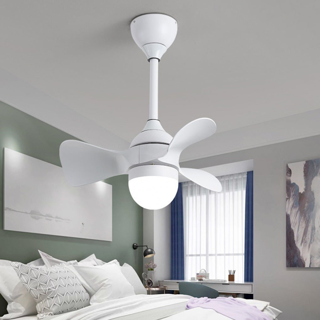 Mini Nordic Frequency Conversion Silent Remote Control Ceiling Fan Lamp - Dazuma
