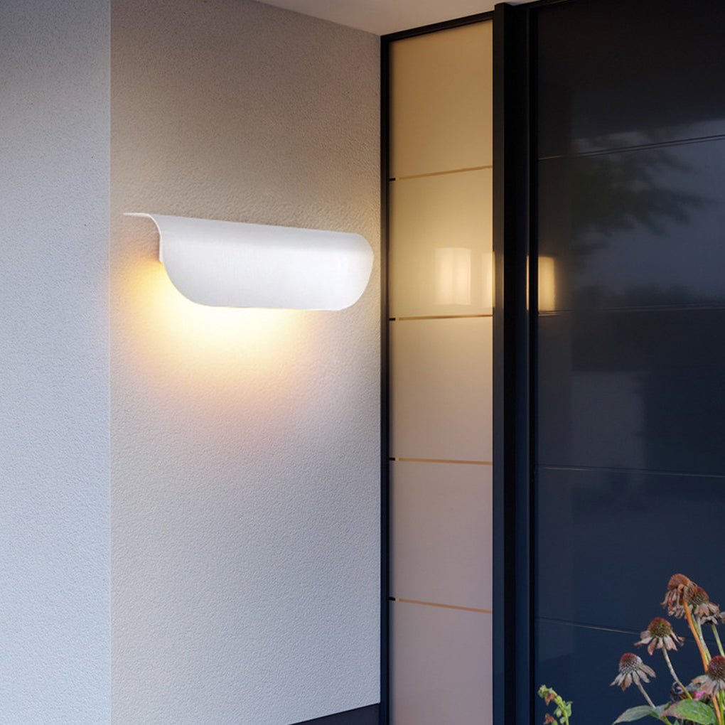 Minimalist Arc Shaped Waterproof Wall Lamp for Outdoor Indoor Corridor Staircase