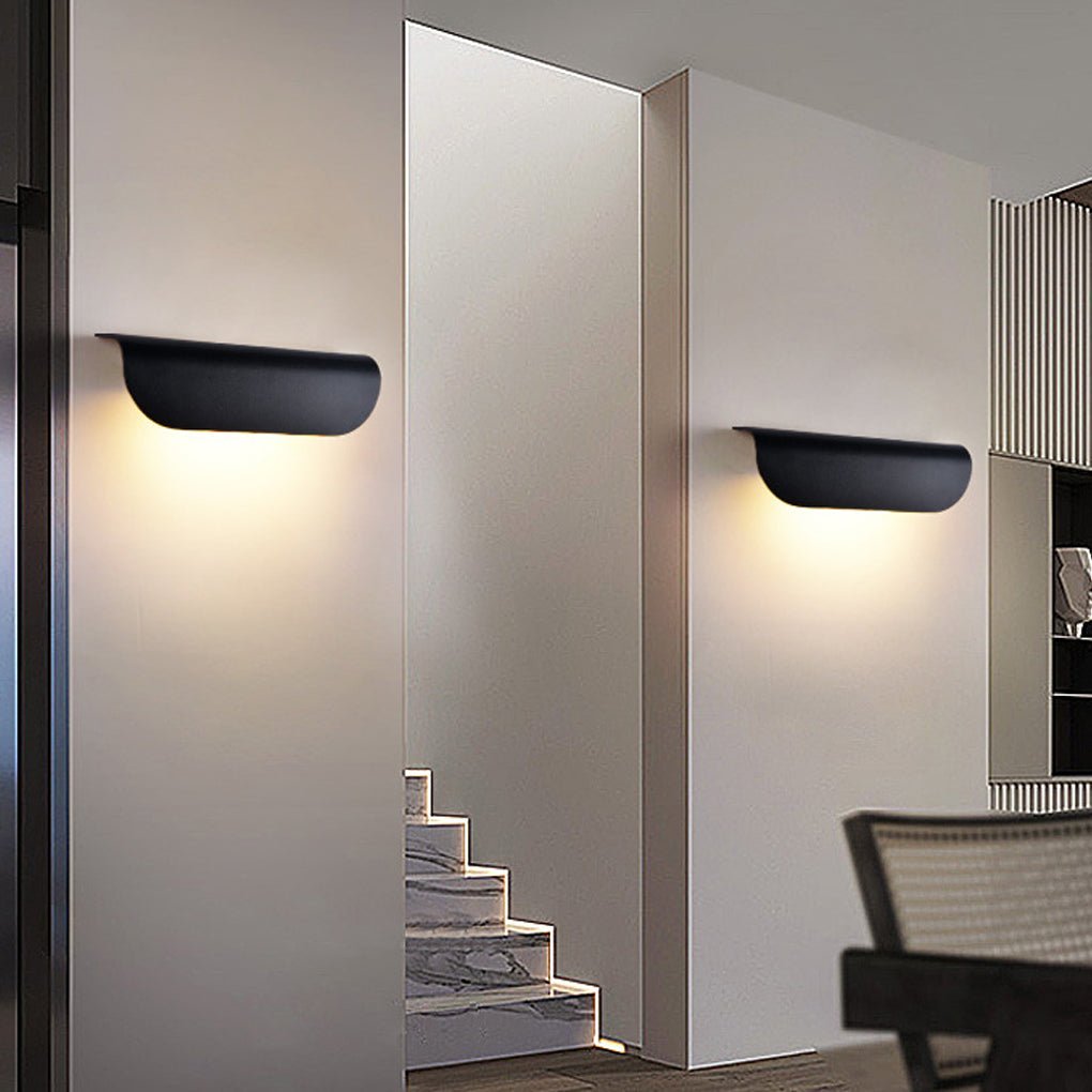Minimalist Arc Shaped Waterproof Wall Lamp for Outdoor Indoor Corridor Staircase