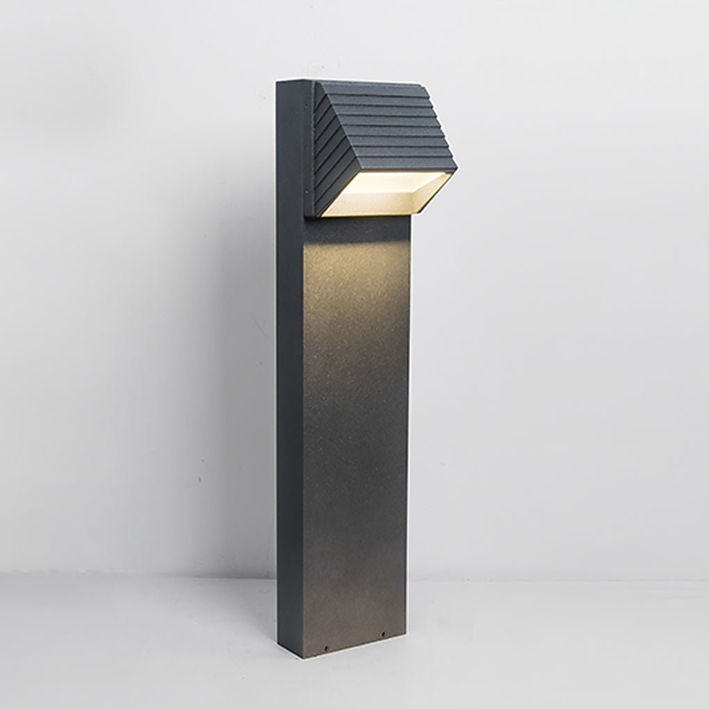 Chic Flash Black LED Lawn Light Minimalist Waterproof Outdoor Lighting