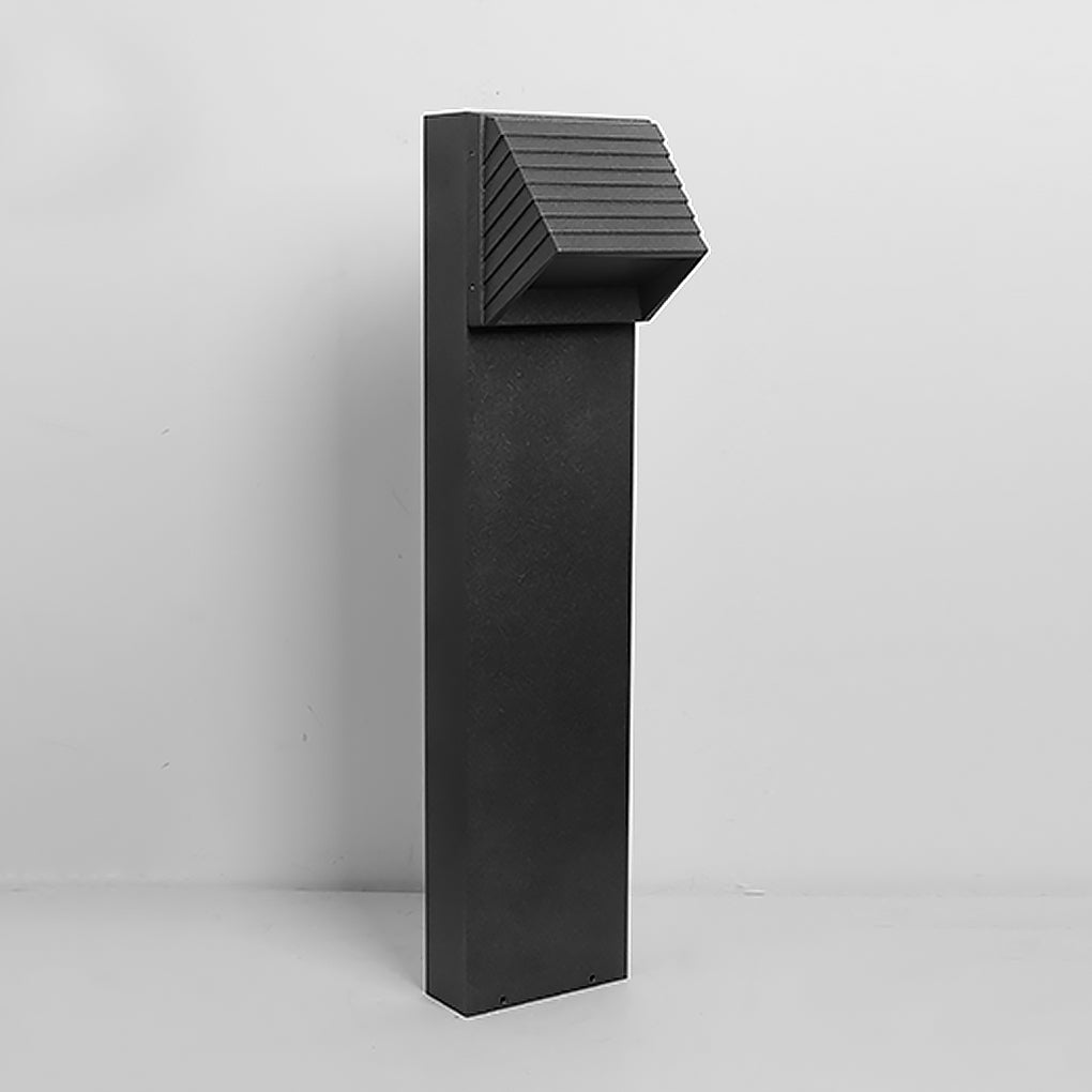 Chic Flash Black LED Lawn Light Minimalist Waterproof Outdoor Lighting