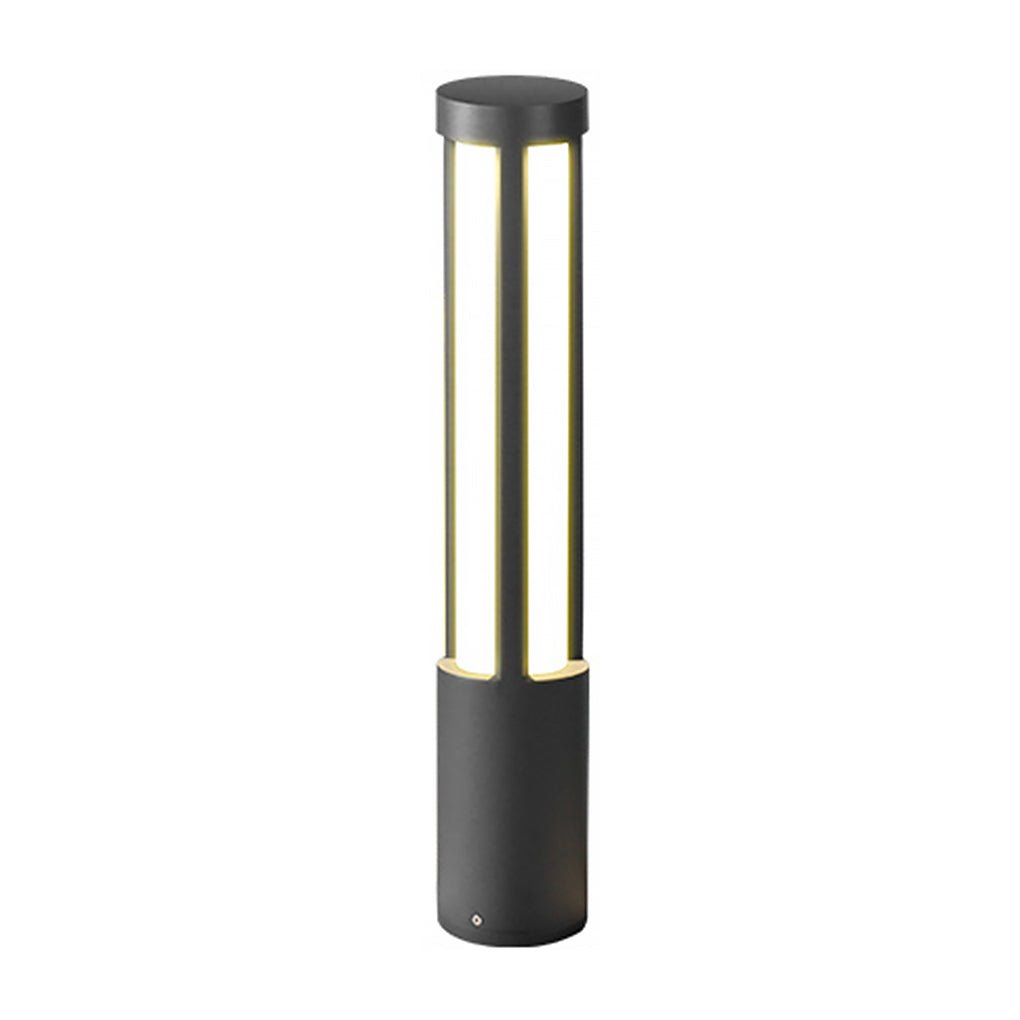 Cylinder Shaped LED Black Modern Outdoor Landscape Bollar Lights