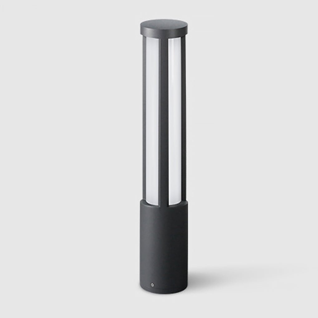Cylinder Shaped LED Black Modern Outdoor Landscape Bollar Lights