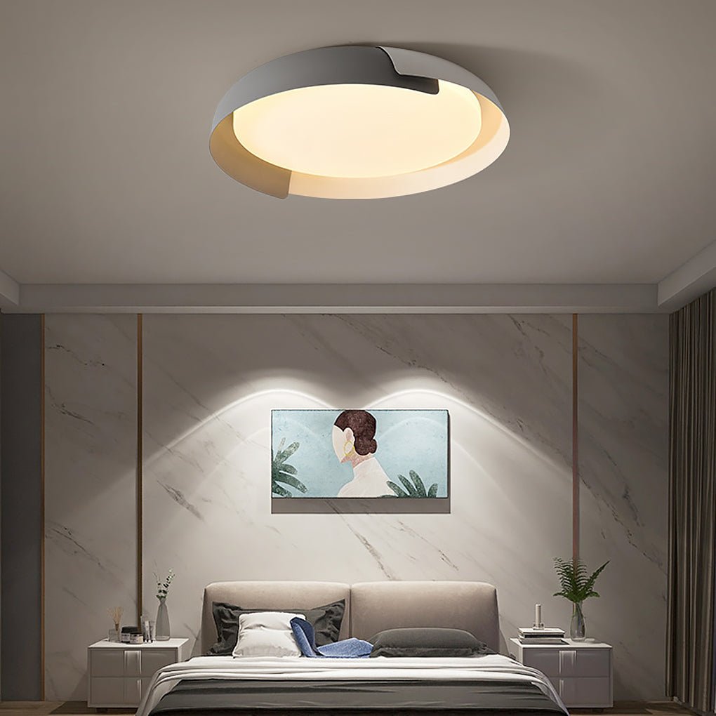 Minimalist LED Stepless Dimming Personality Round Ceiling Light for Be ...