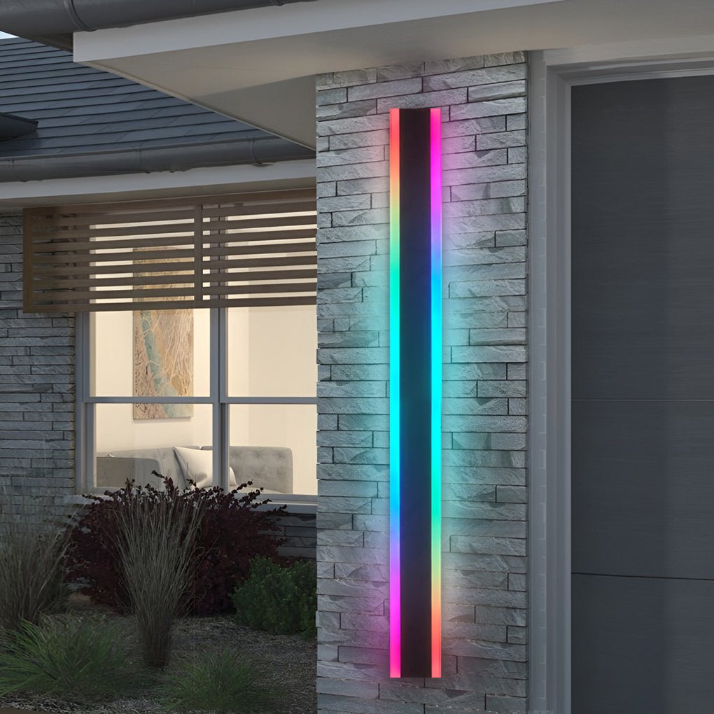 Minimalist Line Outdoor Waterproof Dust-proof LED Garden Wall Sconces - Dazuma