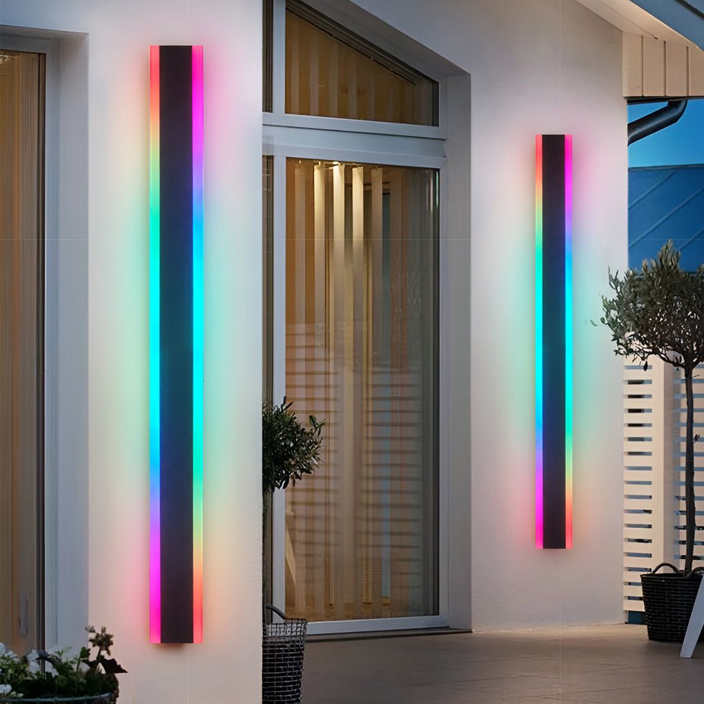Minimalist Line Outdoor Waterproof Dust-proof LED Garden Wall Sconces - Dazuma