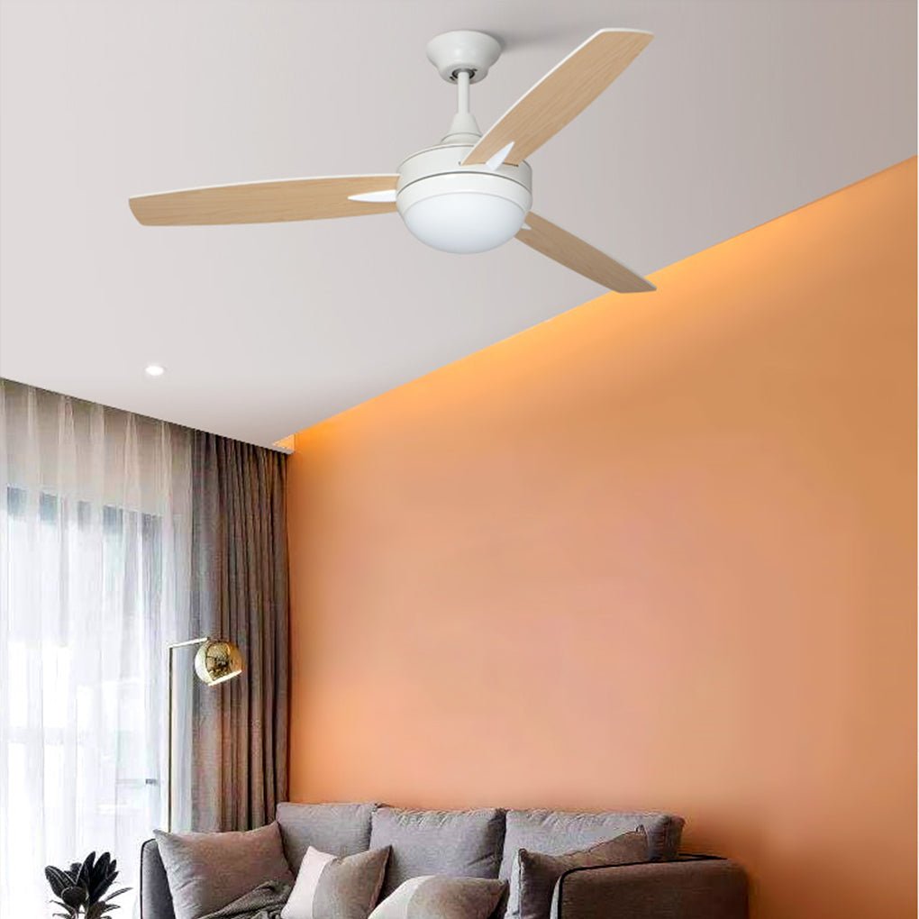 Minimalist Nordic Hanging Noiseless 3-color LED Dimming Light Energy Saving Ceiling Fan - Dazuma