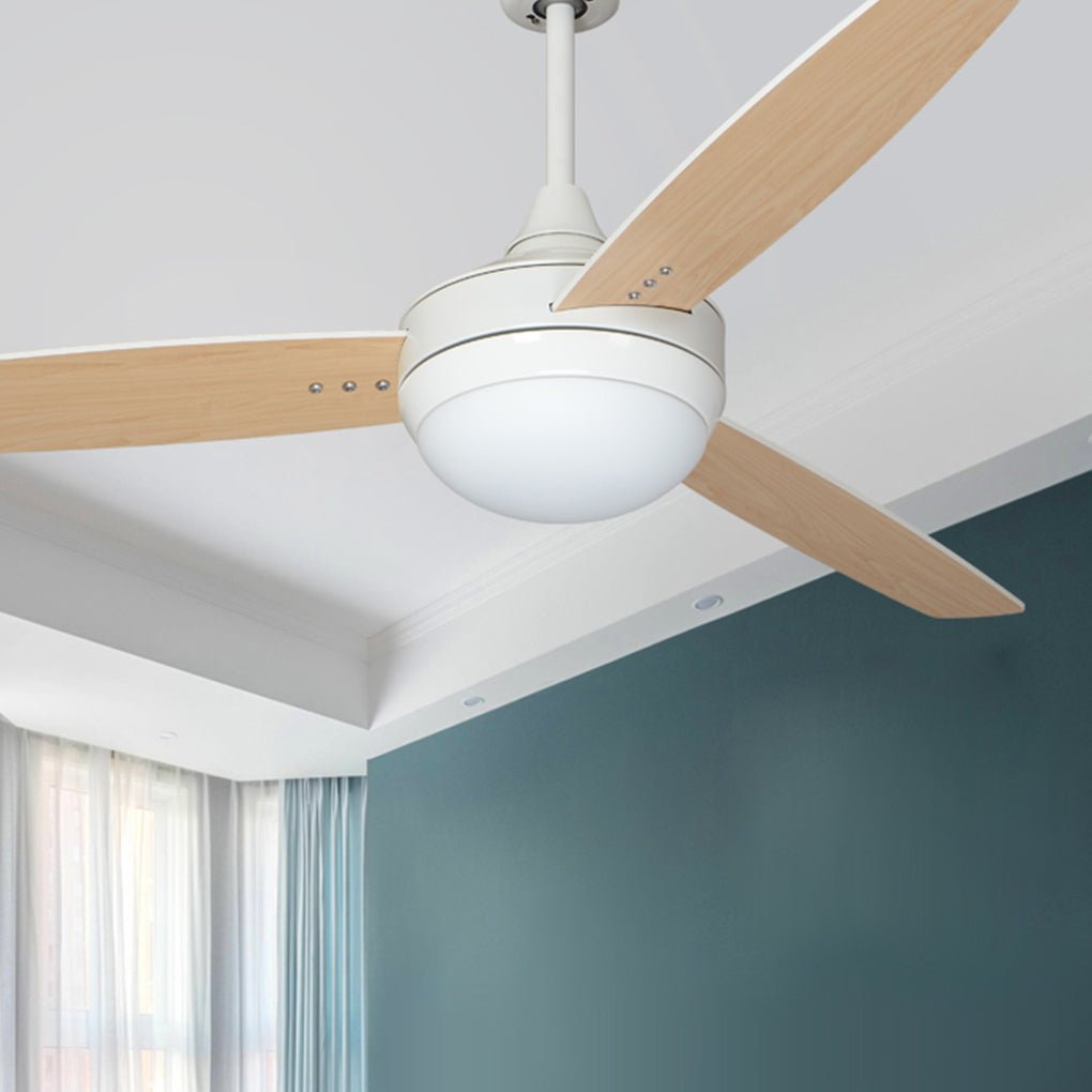 Minimalist Nordic Hanging Noiseless 3-color LED Dimming Light Energy Saving Ceiling Fan - Dazuma