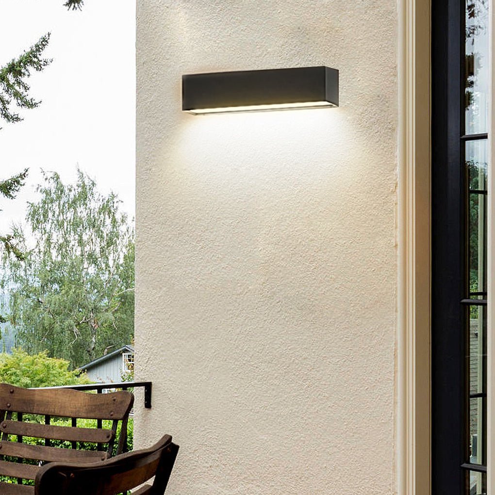 Minimalist Rectangle Outdoor Waterproof Villa Courtyard Garden LED Wall Lamp - Dazuma