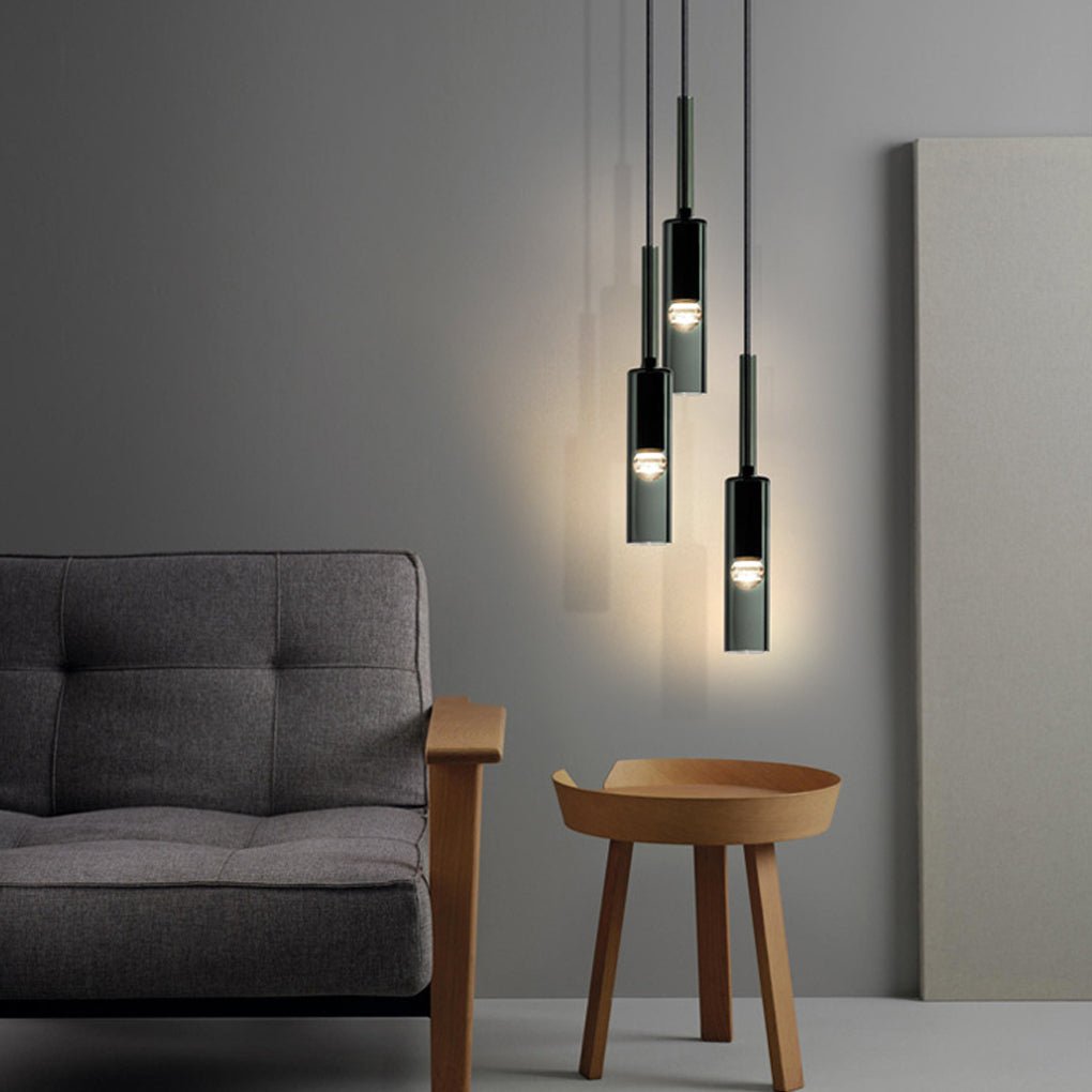 Minimalist Unique Linear Glass Chandelier for Living Room Background Wall Dining Room - Dazuma