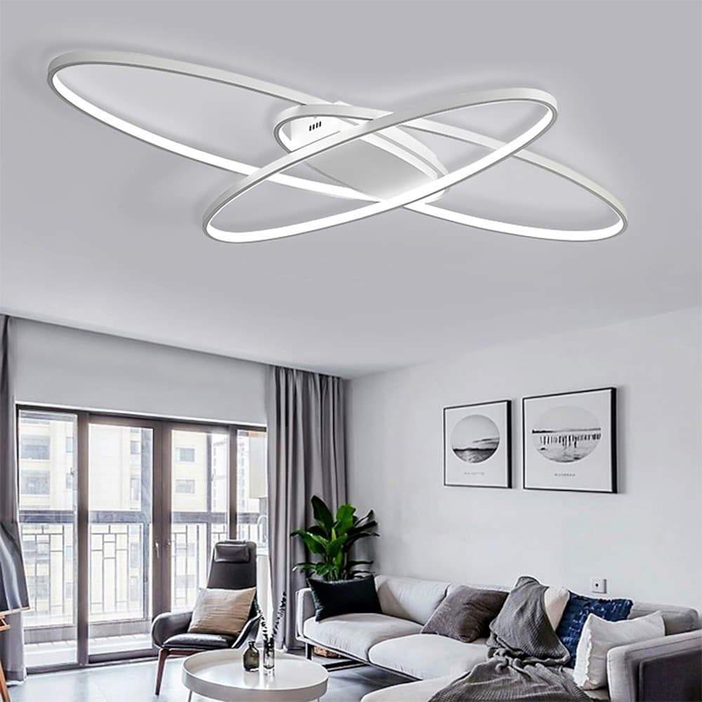 36'' LED 3-Light LED New Design Flush Mount Lights Modern LED Metal PVC Linear Ceiling Lights