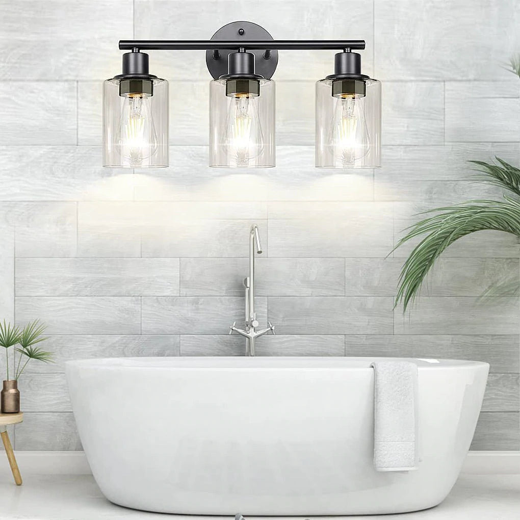 Industrial Plug - In Glass Wall Sconce Creative Bathroom & Bedroom Vanity Lighting