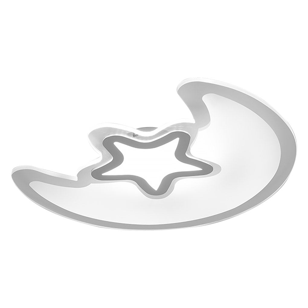 Modern Creative Special - shaped Trichromatic Dimming Moon Star Ceiling Light