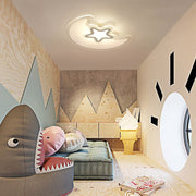 Modern Creative Special - shaped Trichromatic Dimming Moon Star Ceiling Light