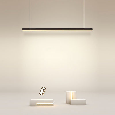 Modern Linear Farmhouse Black Chandelier