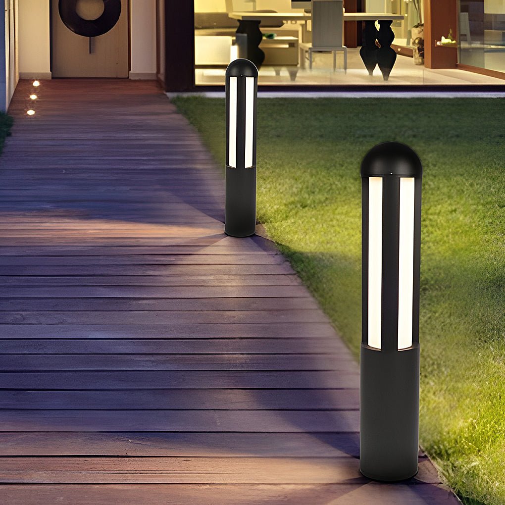 Modern Minimalist LED Outdoor Cylindrical Bollard Pathway Lights