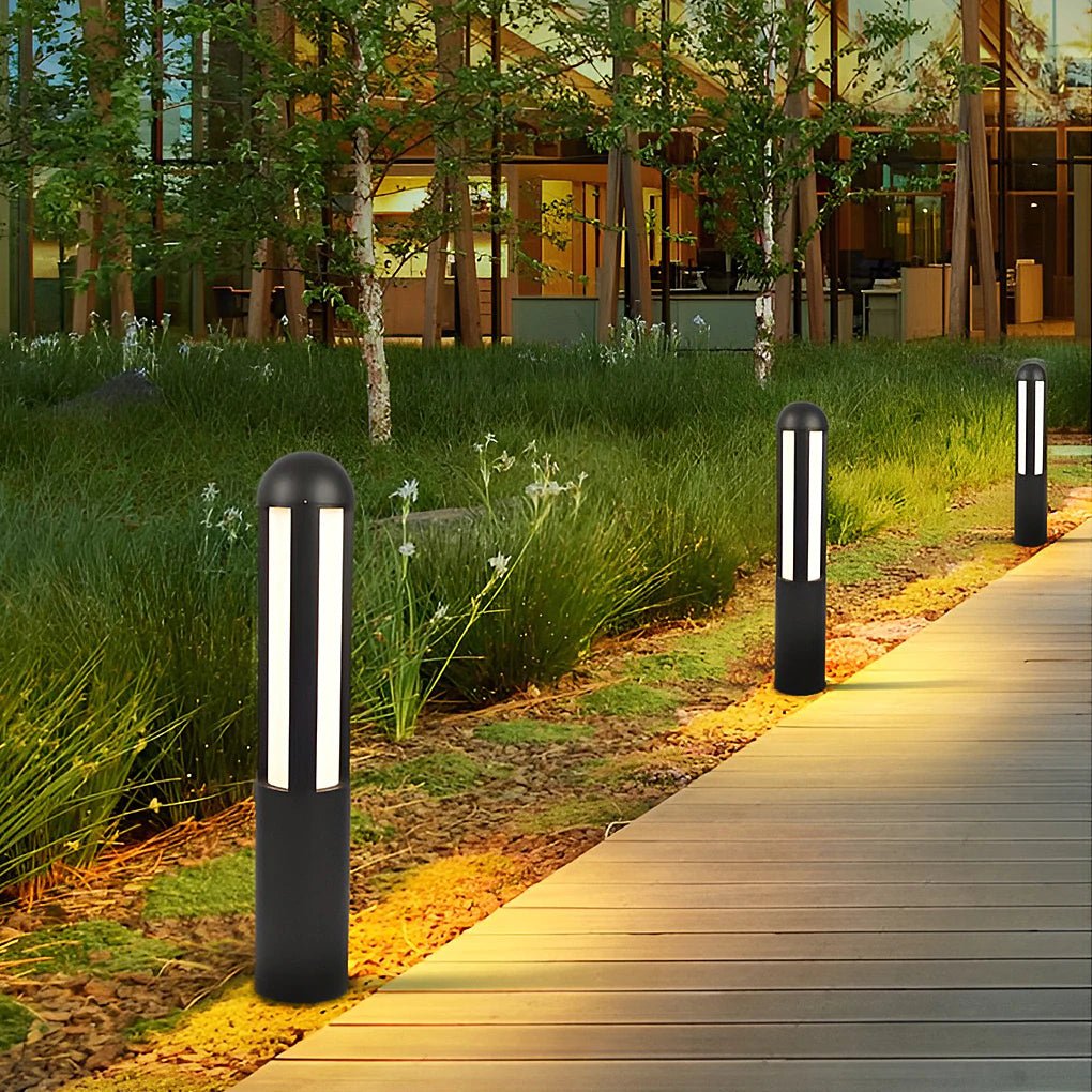 Modern Minimalist LED Outdoor Cylindrical Bollard Pathway Lights