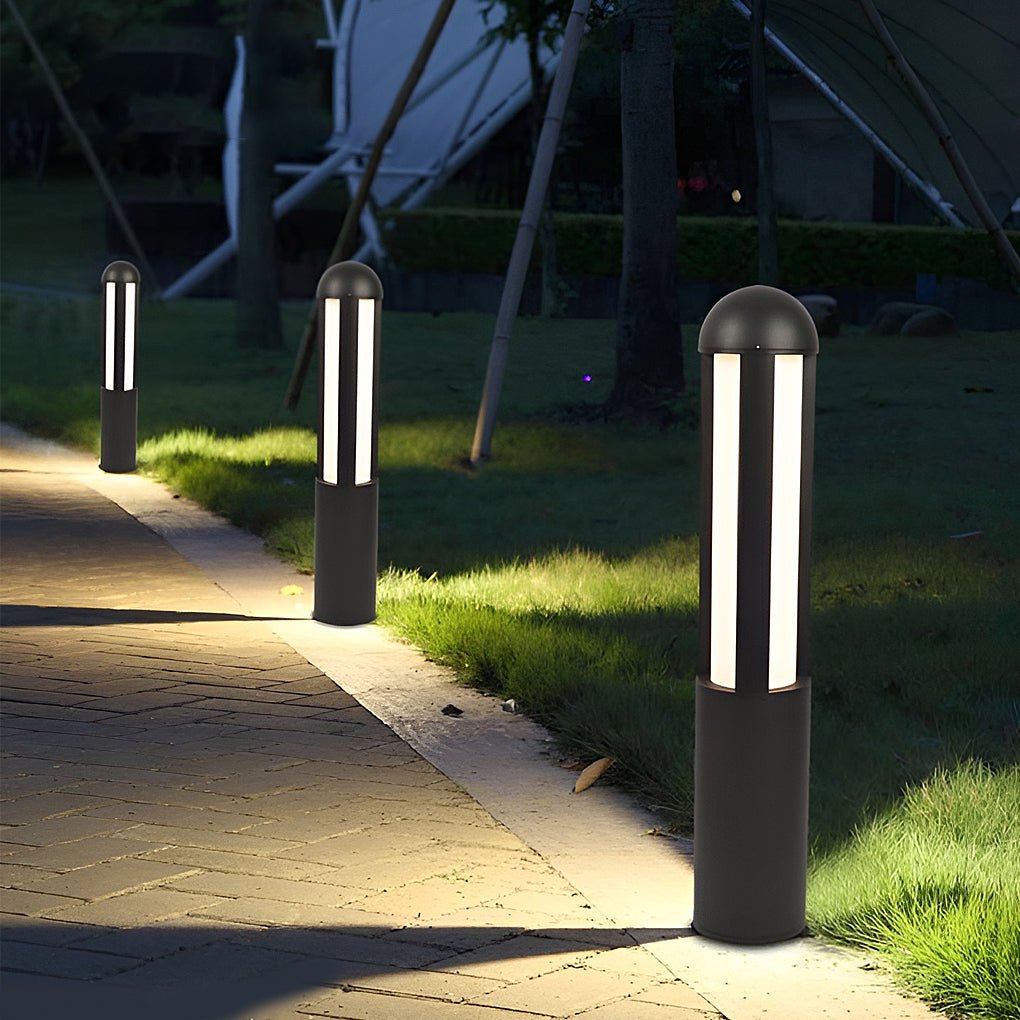 Modern Minimalist LED Outdoor Cylindrical Bollard Pathway Lights