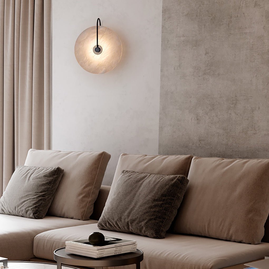 Modern Minimalist Marble Pattern Design Living Room Backdrop Decorative Wall Sconces - Dazuma