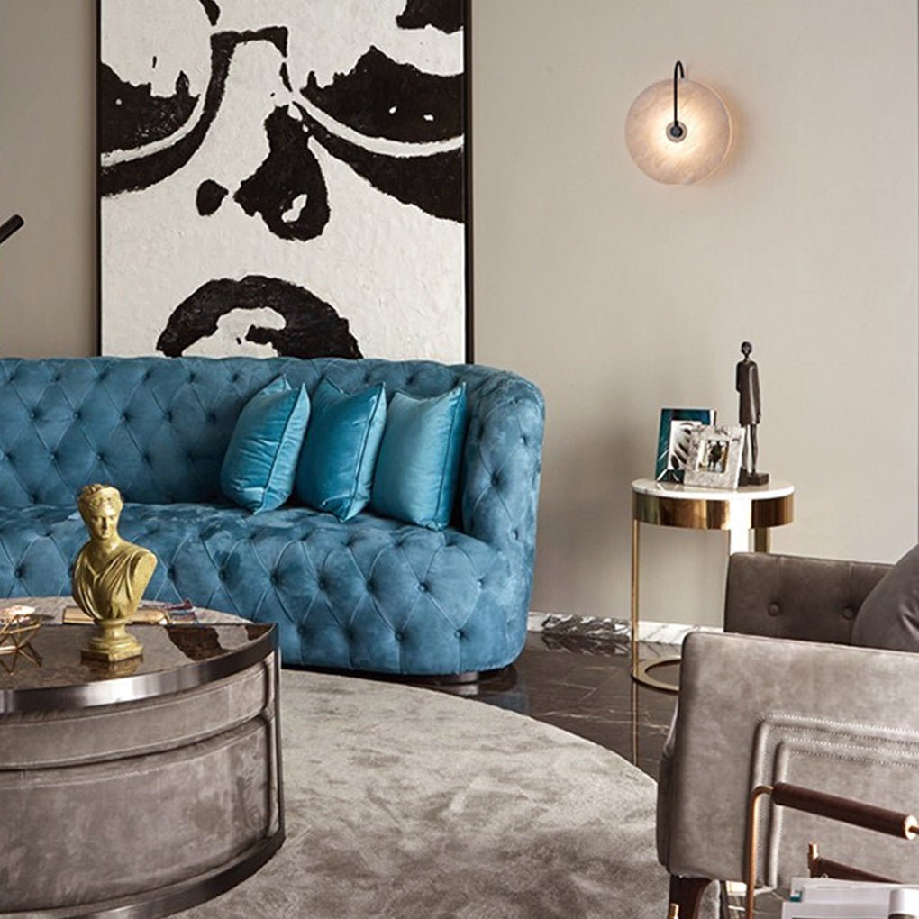 Modern Minimalist Marble Pattern Design Living Room Backdrop Decorative Wall Sconces - Dazuma