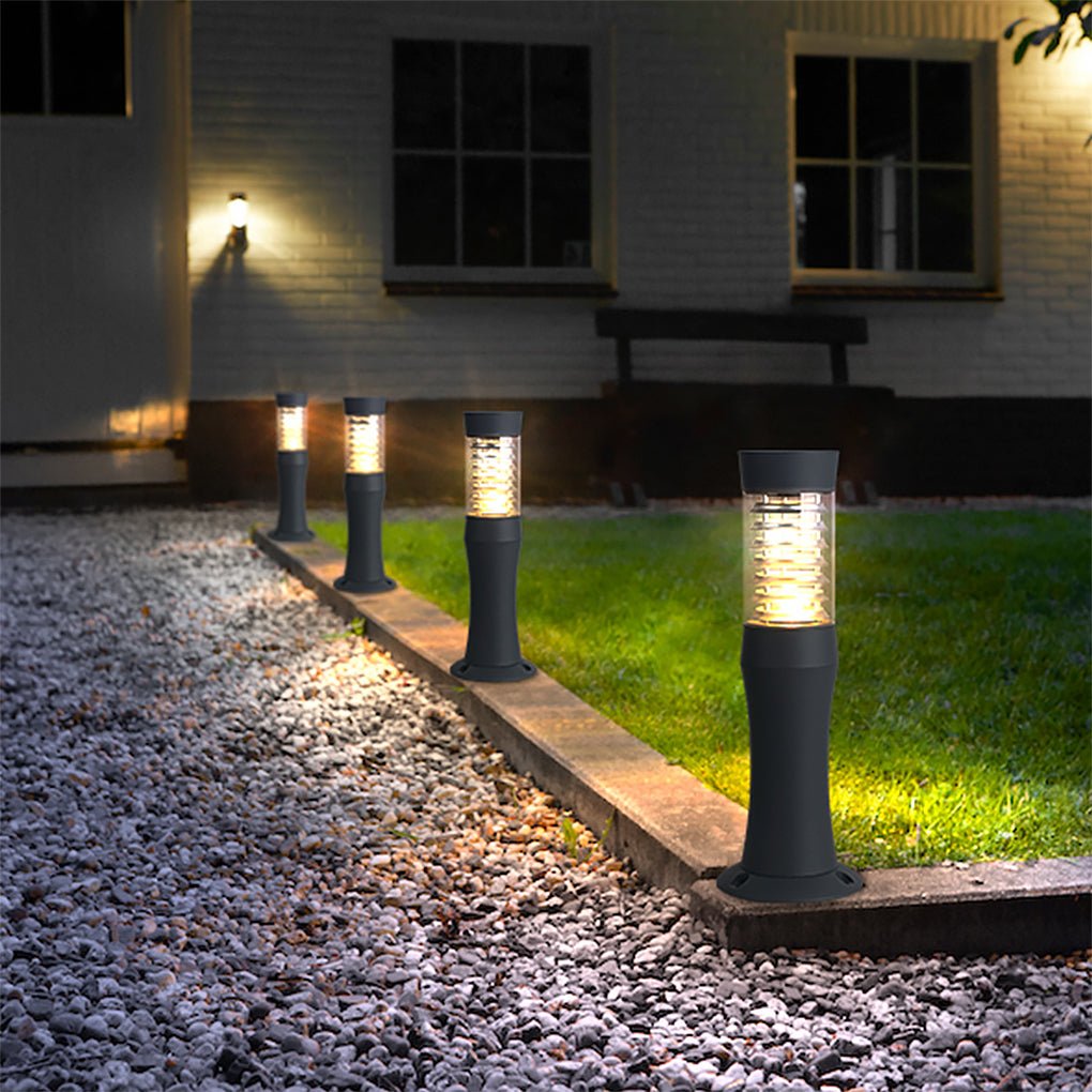 Modern Minimalist Aluminum Acrylic Outdoor Bollard Lights