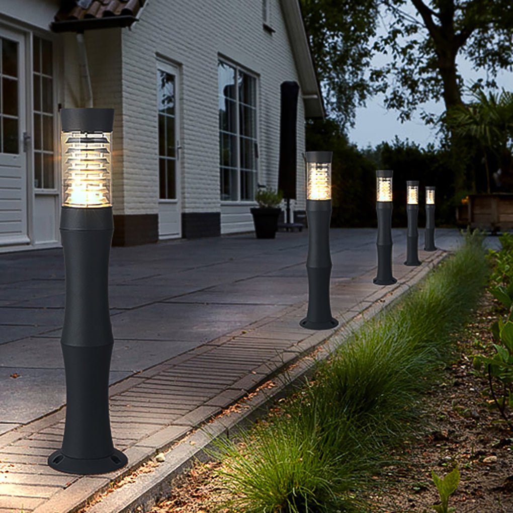 Modern Minimalist Aluminum Acrylic Outdoor Bollard Lights
