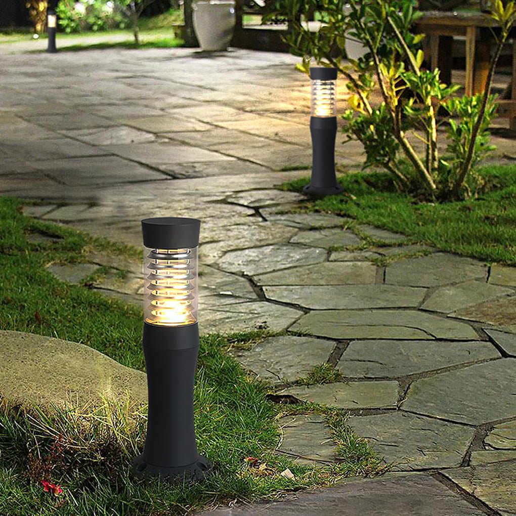 Modern Minimalist Aluminum Acrylic Outdoor Bollard Lights
