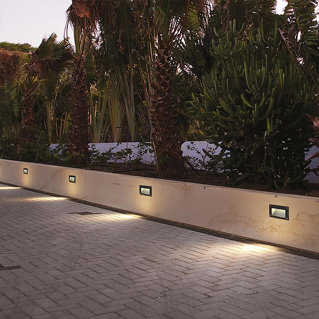 Modern Minimalist Waterproof Embedded Step Lights Wall Decorative Lamp for Outdoor Stairway