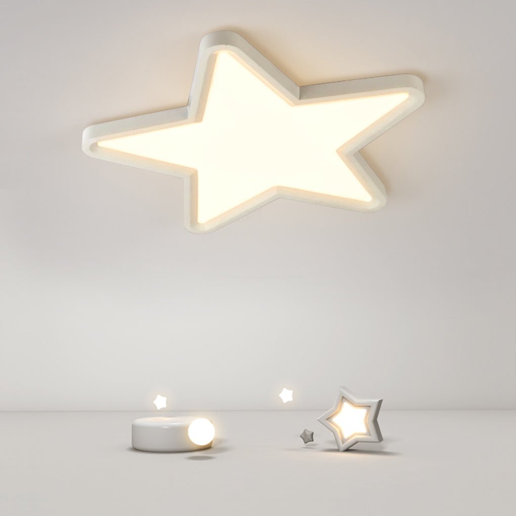 Modern Nordic Star Flush Mount LED Lights Dimmable Ceiling Lights with Remote - Dazuma
