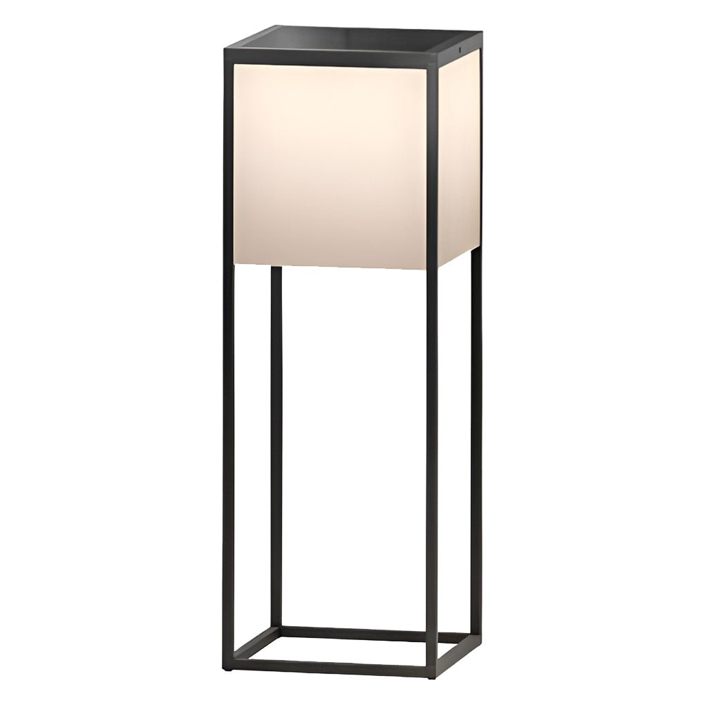 Square Solar Post Light with Acrylic Lampshade and Robust Stainless Steel Frame