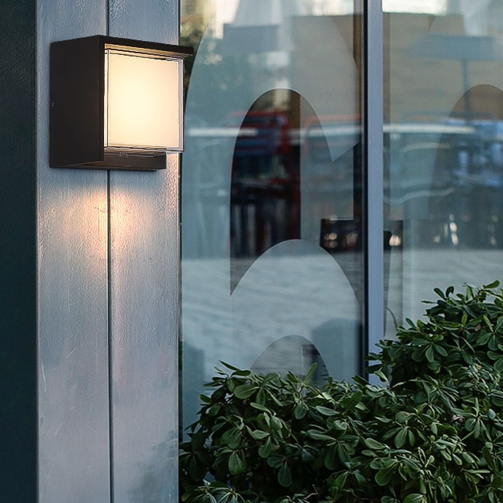 Modern Outdoor Round Square Waterproof Wall Light for Villa Garden Balcony Door Front - Dazuma
