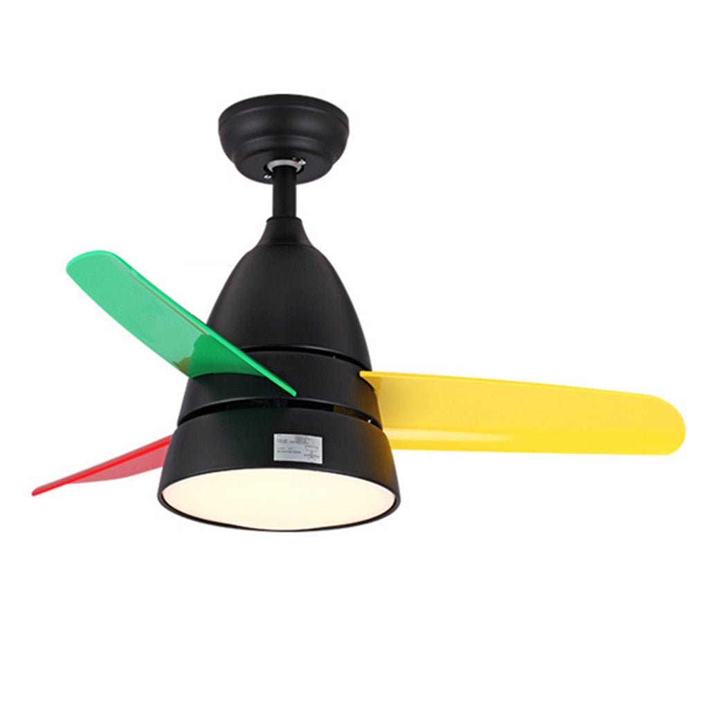 Modern Upgrade 3-color Adjustable Light Ceiling Fan Ultra Silent for Kids Room - Dazuma