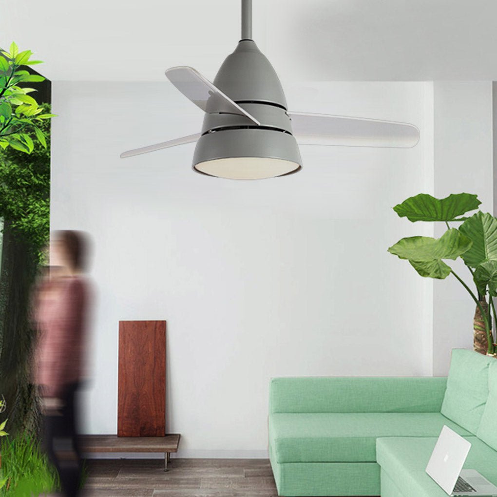 Modern Upgrade 3 - color Adjustable Light Ceiling Fan Ultra Silent for Kids Room