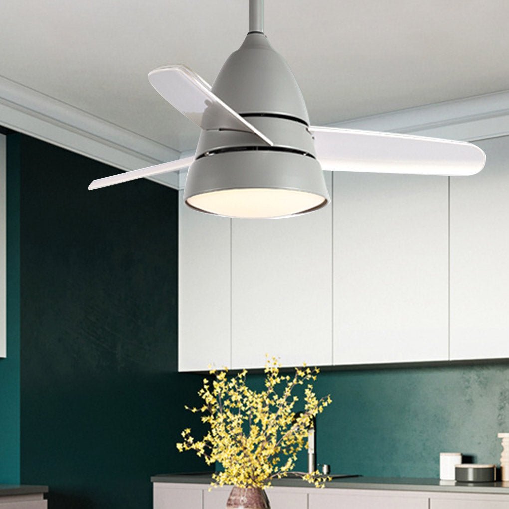 Modern Upgrade 3 - color Adjustable Light Ceiling Fan Ultra Silent for Kids Room