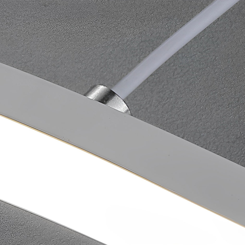 Single modern wave LED pendant light isolated on white background highlighting sculptural form.