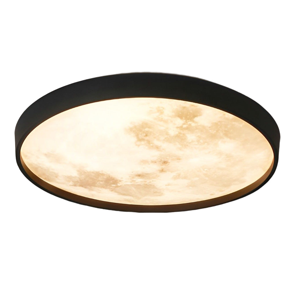 Moon ceiling light with dimmable feature for modern interior lighting.