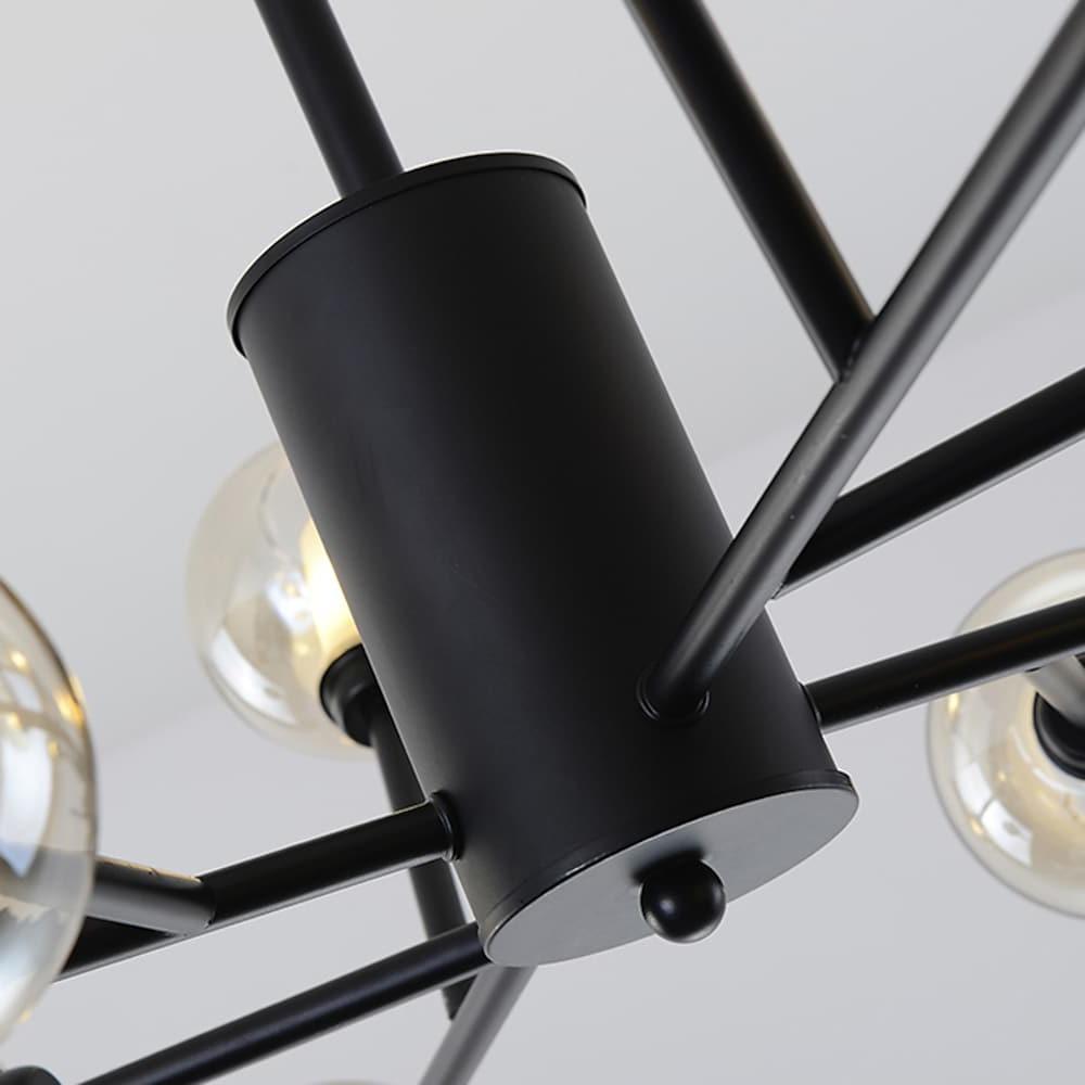 35'' LED 12 Bulbs Sputnik Design Chandelier Nordic Style Modern Metal Glass Chandeliers