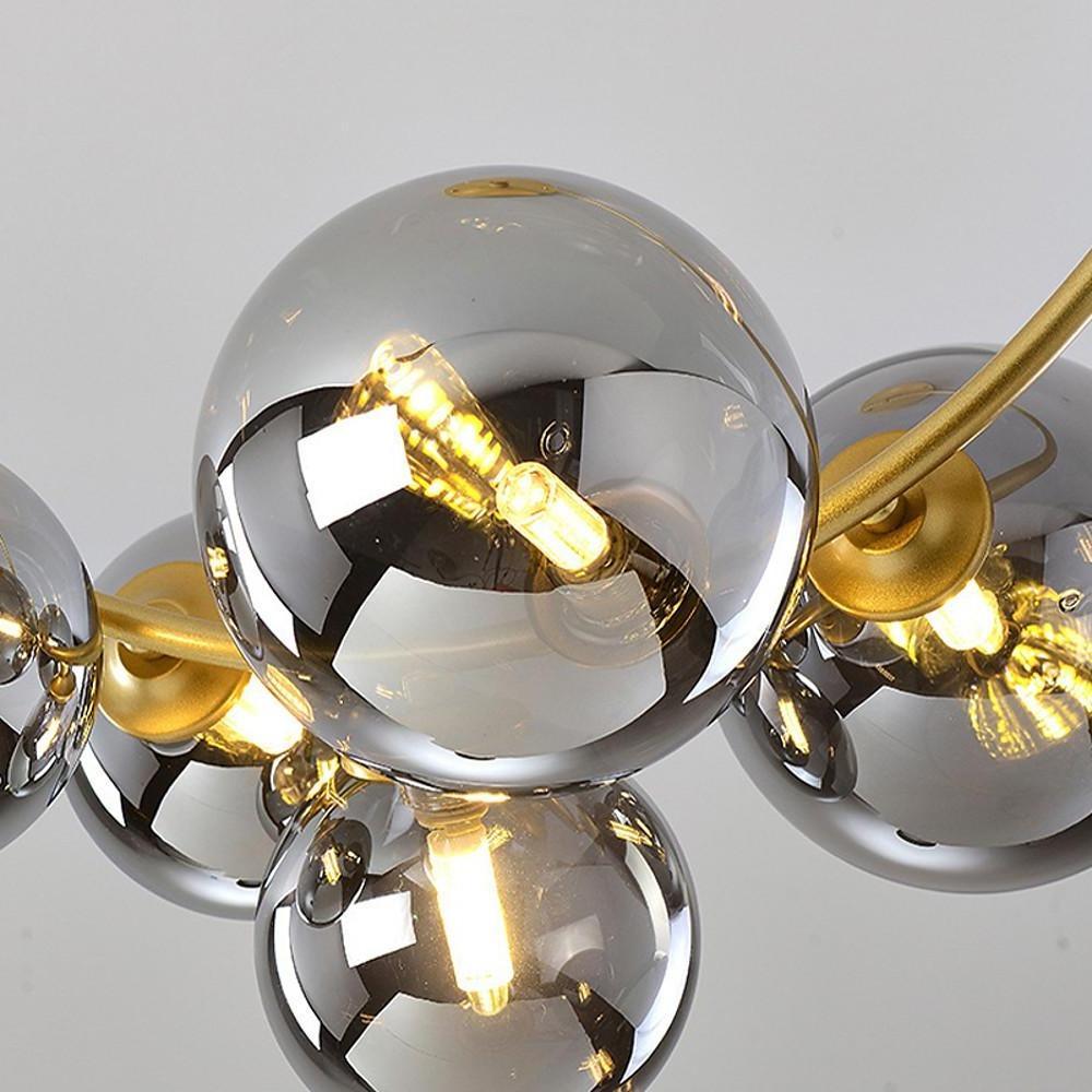 16'' LED Incandescent 5-Light Cluster Design Globe Design Flush Mount Lights Nordic Style Artistic Metal Glass Minimalist Globe Shiny Metallic Modern Style Flush Mounts Semi Flush Mounts-dazuma