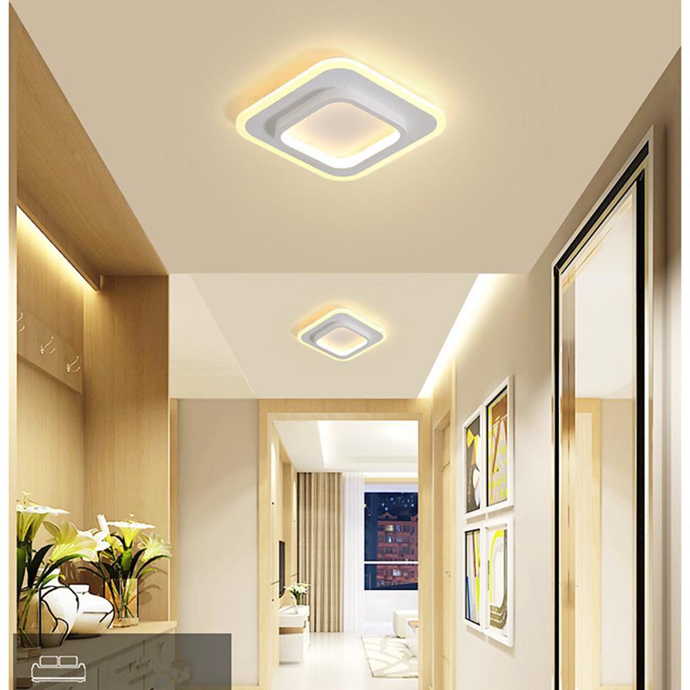 9'' Dual LED 2-Light LED Flush Mount Lights Modern LED Metal Acrylic Ceiling Lights-dazuma